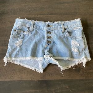 CARMAR Denim Button Up Low Rise Shorts